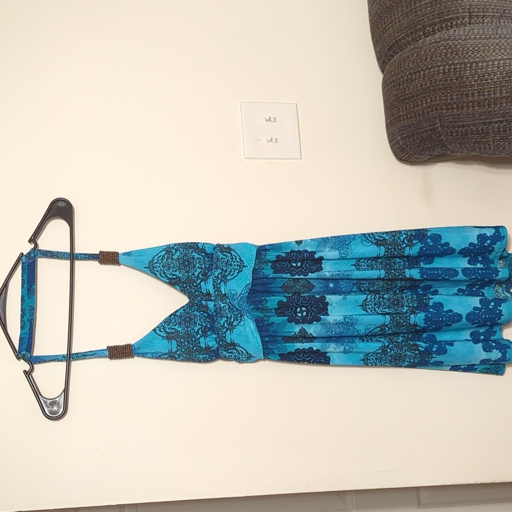 Lagaci woman's dress size small Blue Floral